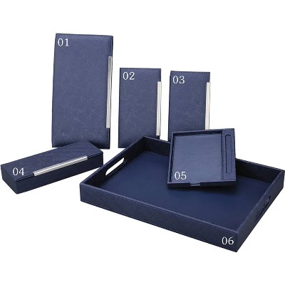 China Navy Blue Series Leather Products for Hotel Amenities