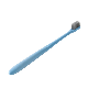 Wholesale Blue Square Head Disposable Travel Straw Toothbrush