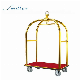  Metal Bell Boy Luggage Trolley for Hotel, Metal Bellhop Cart