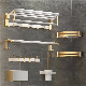  Aluminium White-Gold Aluminium Hotel Luxury Bathroom Accessories Set: Towel Rack Shelf, Customizable Design