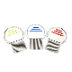  Factory Logo Customized Multi-Colored Stripes Welded Pins Stainless Steel Pet Dog Comb for Lice/Flea/Louses Clean