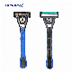  Men′ S Disposable Razor with Four Blade Back Opened