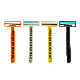 D328L Manufacture Cheap Price Rubber Handle Twin Blade Disposable Shaving Razor
