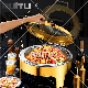  Wedding Party Decoration & Supplies Buffet Catering Food Stove Warmer Hotpot Luxury Round Glass Lid Hydraulic Wholesale Brass Gold Chafing Dishes for Wedding