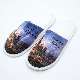 Blue Closed Toe Custom Embroidered Cotton Slippers for Children and Kids