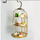  Hadi Arabic Buffet Stand Dessert Display 3 Tier Hanging Bird Cage Afternoon Tea Cake Stand Gold Display Stand for Cake