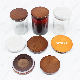 New Popular Ireidescent Electroplated White Glass Candle Jar with Solid MDF Lids