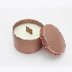  Wholesale Round Shape Rose Gold Aluminum Metal Candle Tin Container