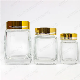  2oz 3oz 6oz Square Glass Mason Jar Clear Jam Jar with Lids