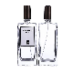 Portable High-Grade Rectangular Glass Travel Perfume Bottle 50ml Atomizer with Aluminum Spray Cap manufacturer