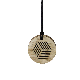  Round Bamboo Drop Essential Oil Hanging Car Perfume