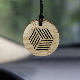  Round Wooden Drop Essential Oil Hanging Car Perfume