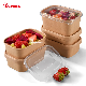 Disposable Take Away Customized Printing Food Grade Rectangle Salad Bowl