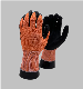  13G Orange Anti Cut Level B Foam Nitrile Coated Cut Resistance Glove