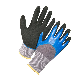  15g Nylon Spandex Sandy Nitrile Dipping Safety Work Glove