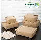 Disposable Tableware Bento Lunch Sandwich Fast Takeaway Packaging Brown Kraft Paper Food Box manufacturer