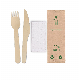  Disposable Utensils Set Wooden Forks Wooden Knives Wooden Spoons Biodegradable Wooden Cutlery