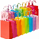  Custom Logo Printed Disposable Kraft Paper Bag Food Take out Shopping Gift Paper Bags with Handle