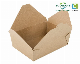  Disposable Biodegradable Kraft Paper Food Packaging Salad Box with Buckle