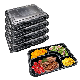  Microwave Convenience Disposable 5 Compartment Plastic Bento Lunch Box