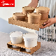  Wholeale Disposable Take Away Food Grade 8oz 12oz 16oz Soup Cup Kraft Folded Tray Carrier