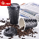 Disposable Take Away Food Grade Customized Printing Diamond Coffee Black Paper Cup