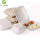  Bagasse Fiber Tableware Food Container Biodegradable Sugarcane Compostable Clamshell Bamboo Bagasse Pulp Customized Packing Tabkeaway Food Box