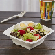  Biodegradable 40oz Square Bowl Molded Fiber Sugarcane Bagasse Disposable Salad Dessert Paper Food Togo Bowl with Lid