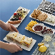  100% Biodegradable Restaurant Takeaway Takeaway Food Box Taper Biodegradable Disposable Plate Dish Bagasse and Bamboo Pulp Rectangle