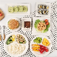  Biodegradable Bagasse Pulp Disposable Fully Degradable to-Go Lunch Box Plate Bowl Salad Box Dessert Tableware Compostable Plates and Cutlery