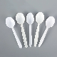  PLA Disposable Tableware Environmentally Friendly and Degradable Various Styles of White Spoons (MU-618)