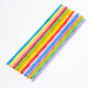  Collapsible Straw Colorful Disposable Plastic Tableware 260mm Length PP Plastic Straw Custom Party Supply