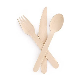 Eco-Friendly Disposable Birch Wood Cutlery 160mm Spoon Knife Fork