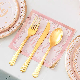  New Dovetail Handle Design Plastic Party Takeout Knives Spoon Fork Cutlery Set