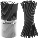  Disposable Paper Black Straws Biodegradable Environment Friendly Drinking Straw Decorations