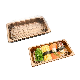  Custom Design Square Food Packaging Disposable Sushi Showcase Plate with Lid
