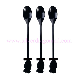  2.8g Black Plastic PP Disposal Spoon Ice Cream Spoon