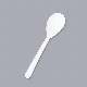  Wholesale Ice Cream Small Design Color Changing White Bulk Plastic 100% Biodegradable PLA Spoon 6 Inch PLA Spoon Bulk