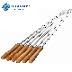 60cm Stainless Steel Barbecue Kebab Sticks Wood Handle Flat Metal Grilling BBQ Skewers