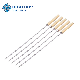  17′ ′ Stainless Steel Grill Needle Barbecue Kebab Sticks Wood BBQ Skewers