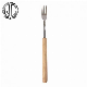  Camping Wood Handle BBQ Telescoping Spinning Hot Dog BBQ Stainless Steel Barbecue Skewers