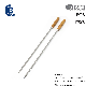  Stainless Steel Camping BBQ Kabob Skewers with Wooden Handle, Easy Cleaning Reusable Barbecue Grilling Metal Sticks for Grilling
