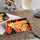 Wholesale Plastic Black Sakura Pringting Rectangle Food Packaging Sushi Container