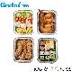 Disposable Rectangular Aluminum Foil Food Takeaway Container with Paper Lid
