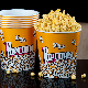 Disposable Paper Cup Custom Printed Popcorn Bucket with Lid, Custom Printed Popcorn Cup