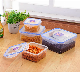  Square Nested Set 4 Space-Saving Clip Lock Plastic Food Container