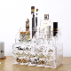  3-Layers Desk Organizer for Office Accessories Table Organizer Bin Plastic Marble Printing Office Stationery Storage Organizer