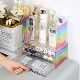  PS Makeup Brushes Facial Stand Holder 2PCS Rainbow Design Plastic Makeup Organizer