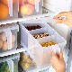  Household in-House PP Food Storage Boxes with Lids Freezer Safe BPA Free Clear Plastic Food Drawers Storage Organizer