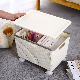  Household Multi-Use Home Organizer Toy Food Laundry Clothing Large Hollow Plastic Storage Basket with Wheels